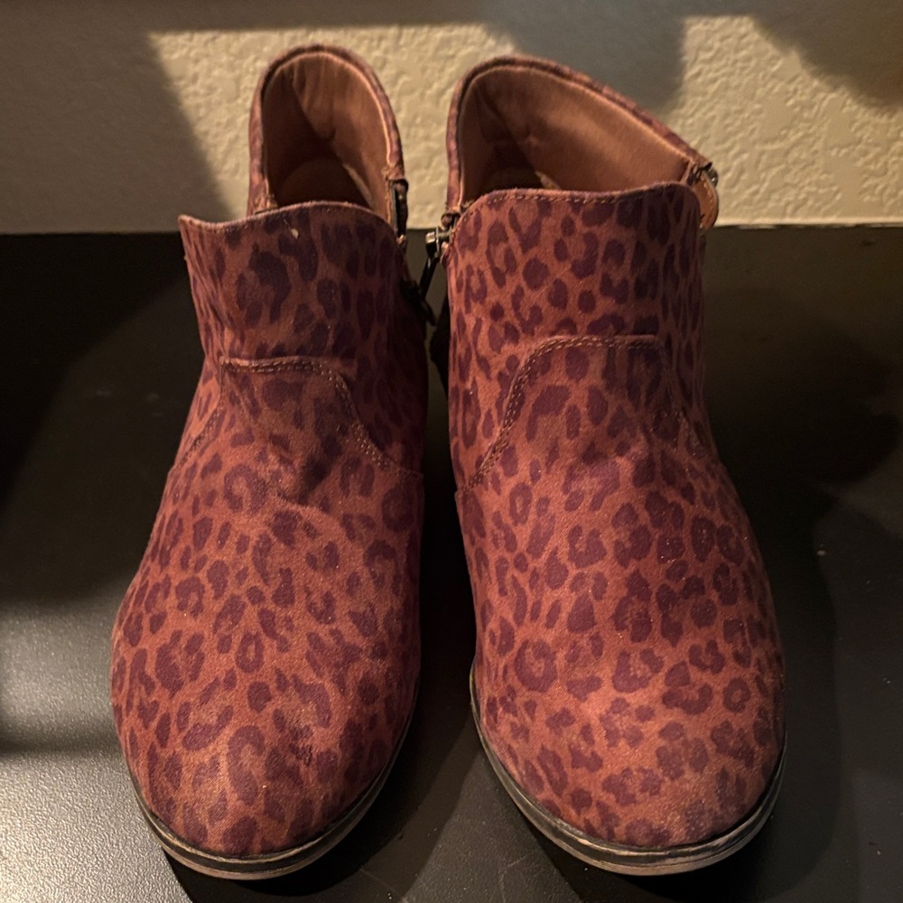 Leopard Print Ankle Boots